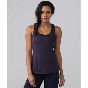 Lululemon Women's Goal Crusher Stripe Racerback Running Tank Boysenberry 6